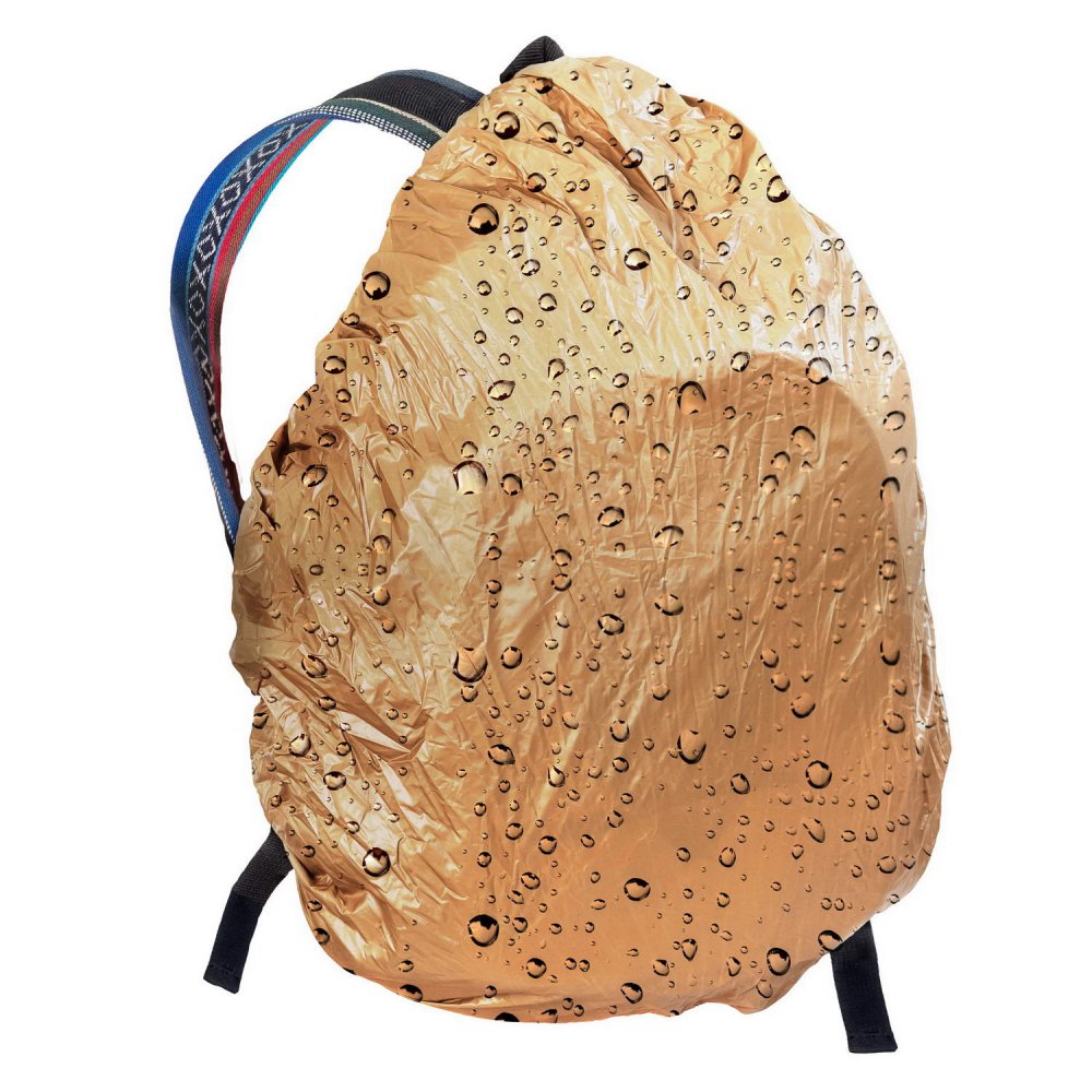 Rain cover for a standard size backpack - beige