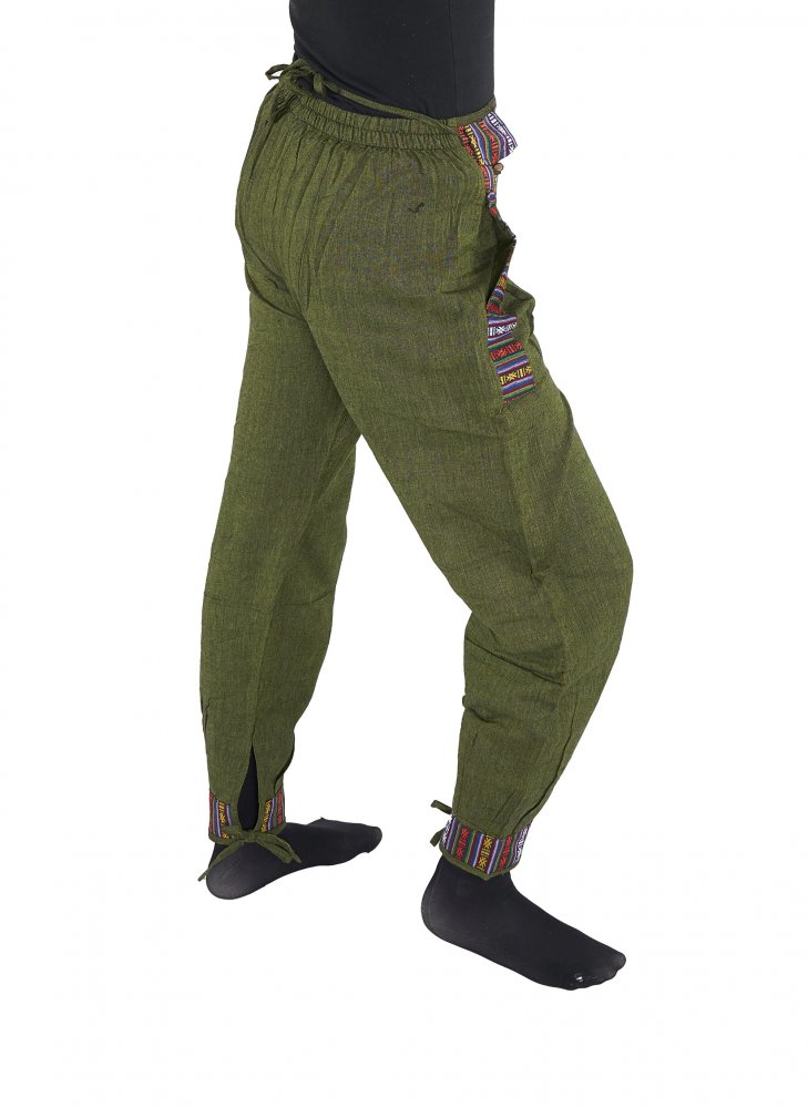 Ethno pants with zipped front pocket