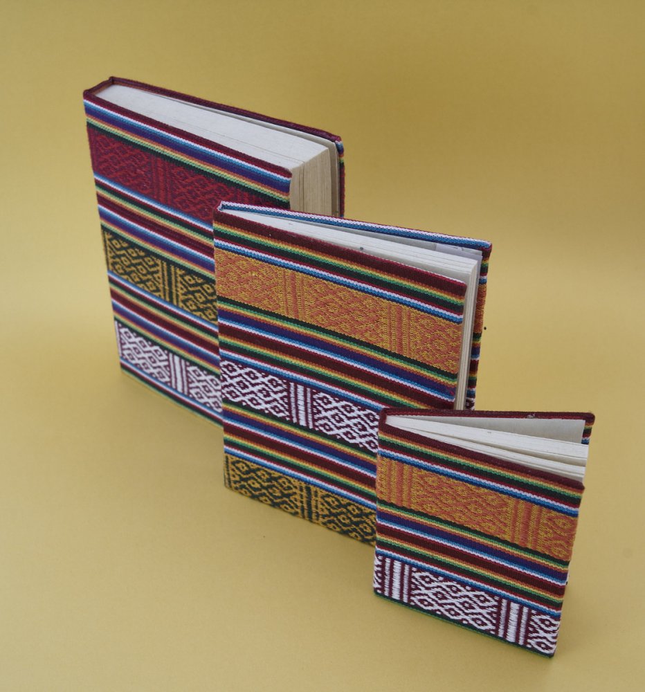  Hand-made notebook with gheri cover - medium