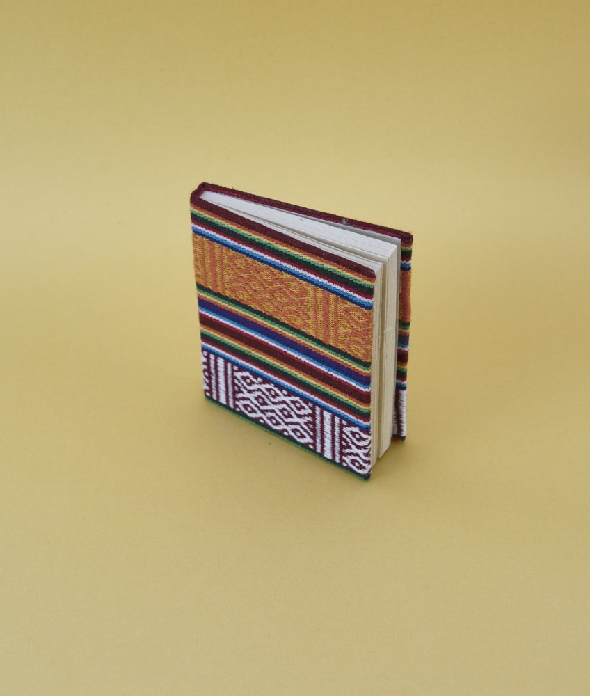 Handmade notebook with gheri cover - small