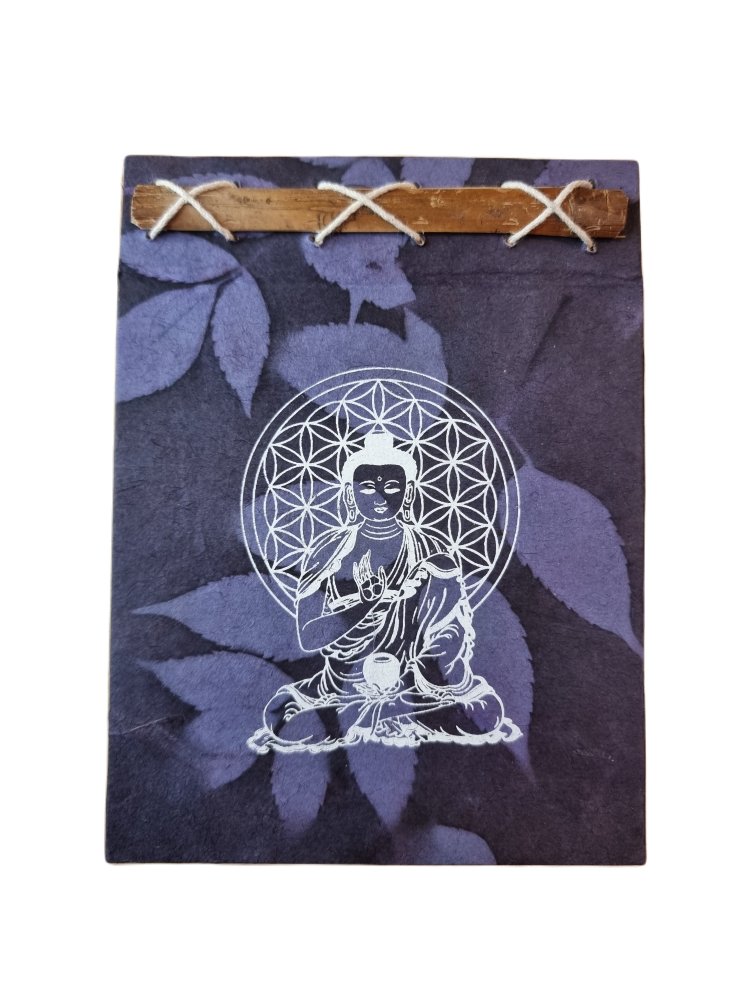 Mini notes z papieru czerpanego - Buddha