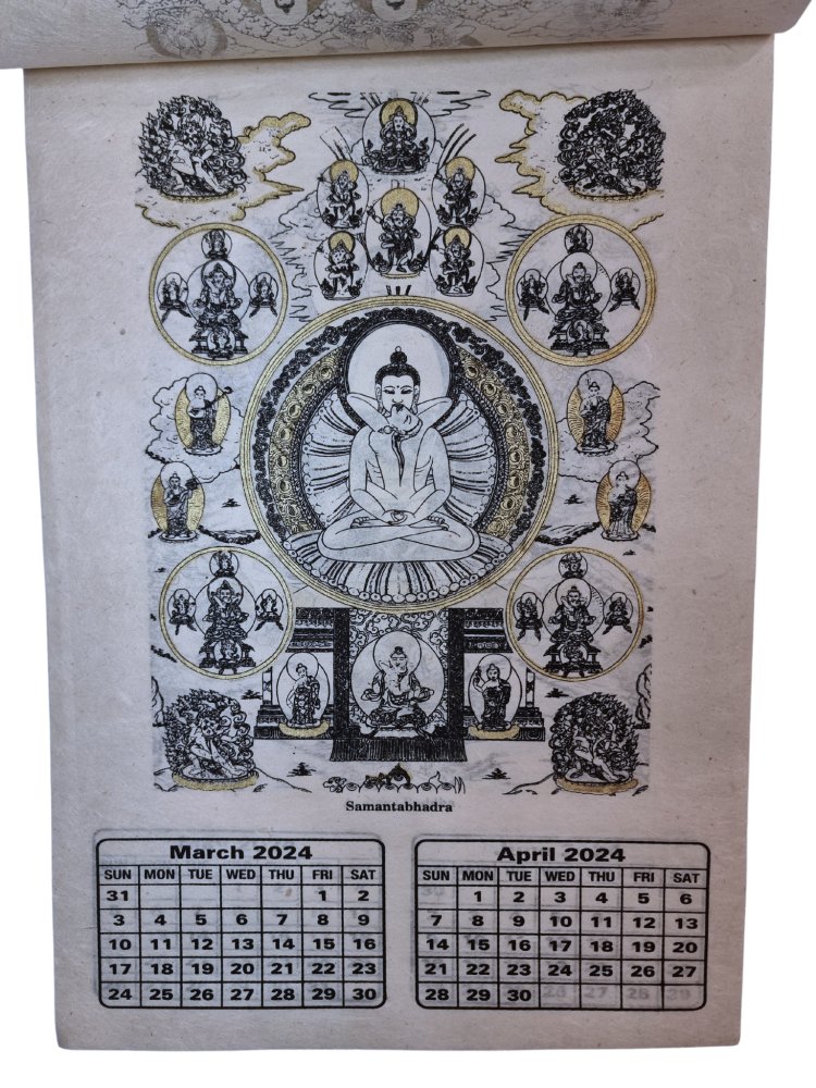 Wall calendar 2024: Thangka Buddha 