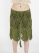 Crocheted MIDI skirt - GREEN