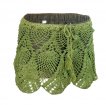 Crocheted MINI skirt  GREEN/KHAKI