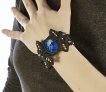 Makrame jewelry set - lapis lazuli