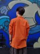Pomarańczowa koszula z długim rękawem 