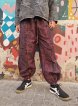 Loose psychedelic pants  stonewashed burgundy