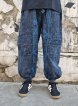 Loose psychedelic pants  stonewashed blue