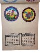 Ręcznie robiony etno kalendarz 2024. Kalendarz ze znakami zodiaku, astrologiczny.