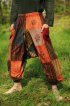 SZARAWARY Haremki Alladynki patchwork NEPAL etno hippie boho - wysokiej jakości luźne spodnie ręcznie robione w Nepalu. Wzór patchworkowy, czerwone kolory, 100% bawełna.