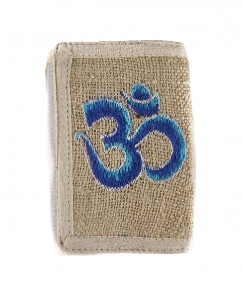 Hemp wallet with embroidery OM ॐ