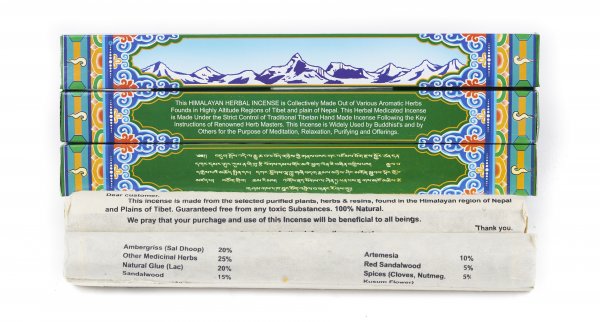 Najwyższej jakości premium naturalne kadzidła patyczkowe tybetańskie z Nepalu Himalayan Herbal Incense, aromat ZIOŁOWY. Kadzidełka ręcznie robione, wegańskie.  Wykonane zgodnie z Ajurwedyjską recepturą z ziół, żywic, przypraw i olejków.