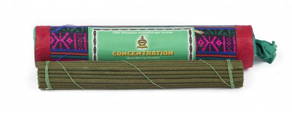 Najwyższej jakości kadzidła bhutańskie „CONCENTRATION” KONCENTRACJA wykonane z masy roślinnej według starodawnej receptury. Aromat drzewno  ziołowy. 