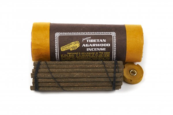 Wysokiej jakości kadzidła tybetańskie patyczkowe Ancient Tibetan, zapach aromat AGARWOOD DRZEWO AGAROWE, wegańskie, wykonane z masy roślinnej według tradycyjnej receptury w Nepalu