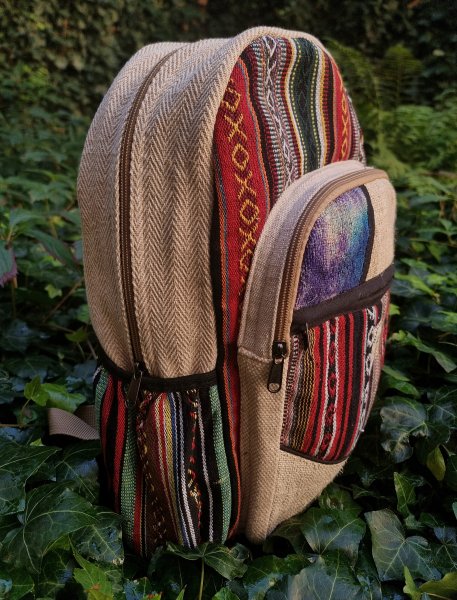 Himalayan Hemp tie dye backpack