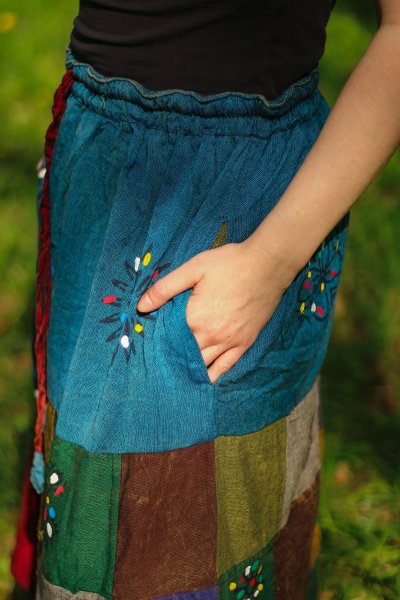 Spódnica patchwork kolorowa hippie boho. 