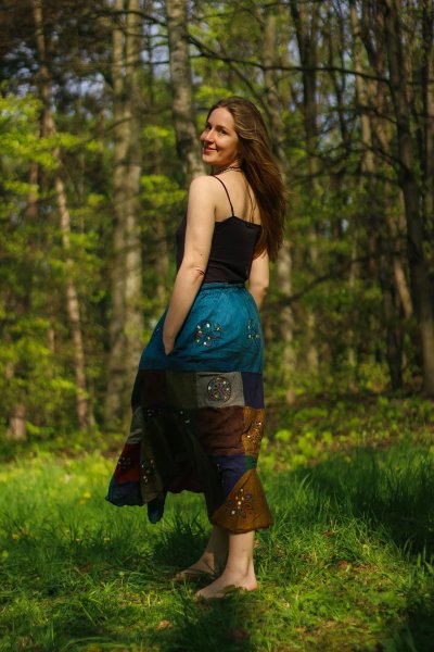 Spódnica patchwork kolorowa hippie boho. 